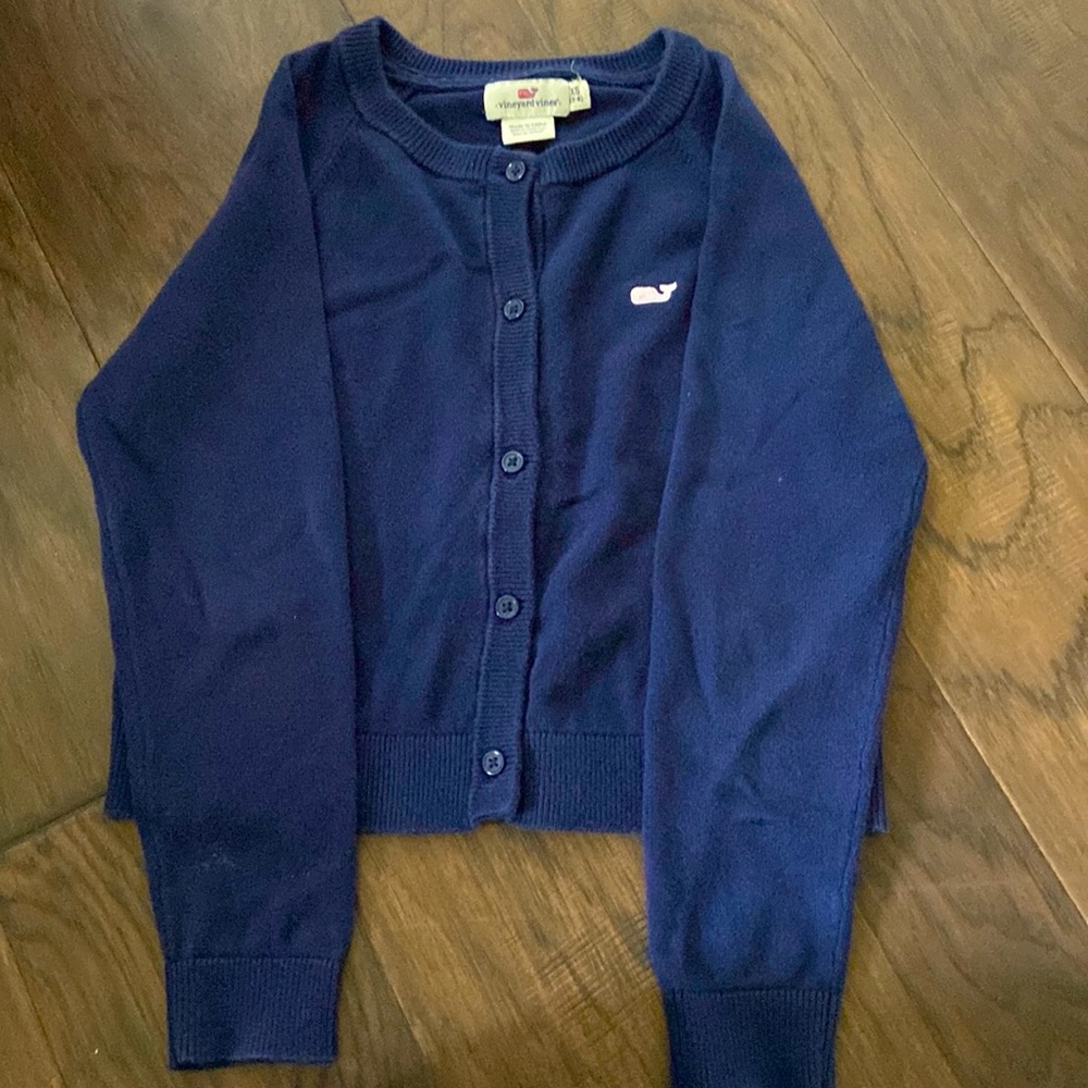 COPY - Vineyard Vines Girls Navy Cardigan- 5/6